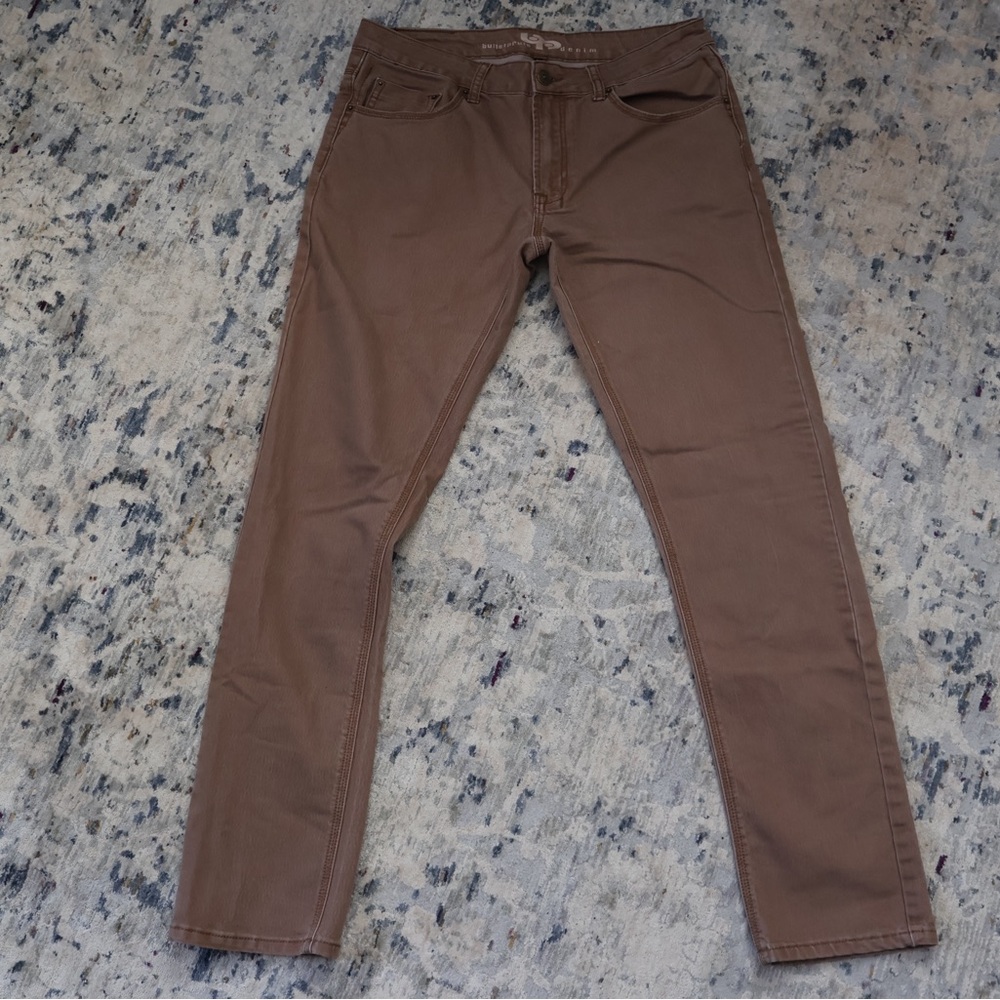 Classic Slim Fit Tan Jeans for Men